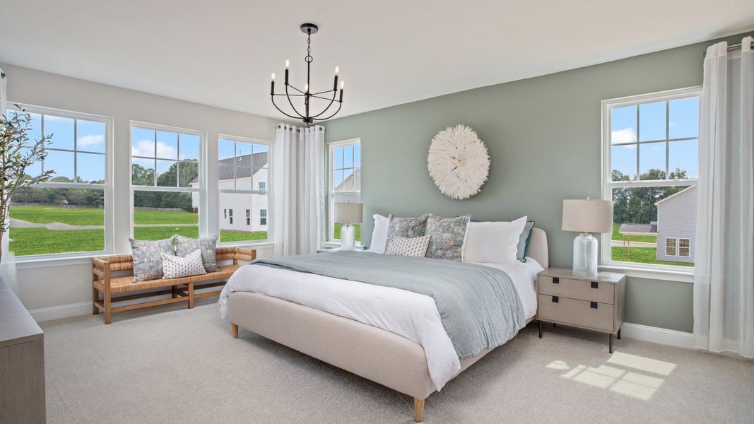 Furnished interior view inside a new home in Spring Village, Angier (Image 11). Furnished interior view inside a new home in Spring Village, Angier (Image 11).