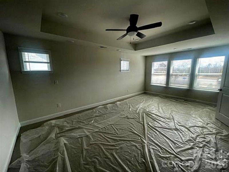 Primary suite with tray ceiling LED lighting -professional photos 3/13