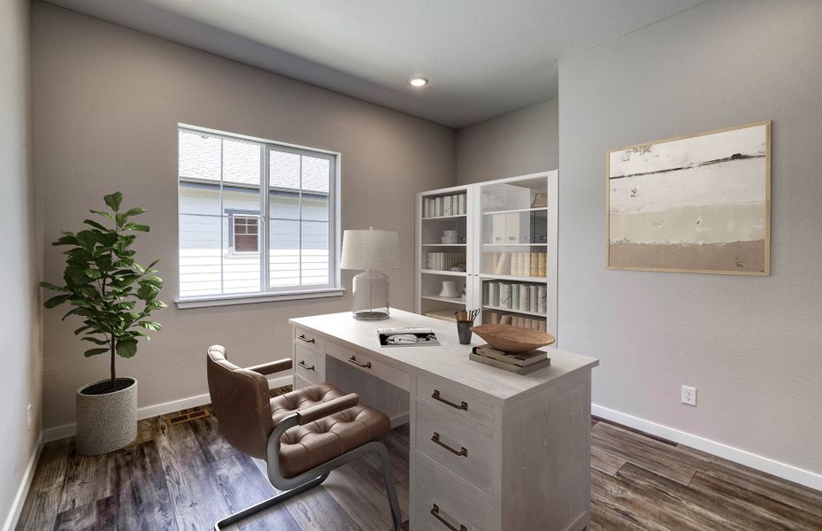 Representative furnished interior of a home built from the Salerno by Pulte Homes in Hilltop at Inspiration, Aurora (Image 6). Representative furnished interior of a home built from the Salerno by Pulte Homes in Hilltop at Inspiration, Aurora (Image 6).