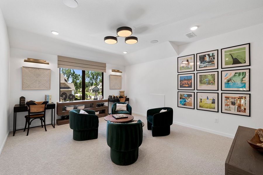 Furnished interior view inside a new home in The Highlands 50', Porter (Image 30).