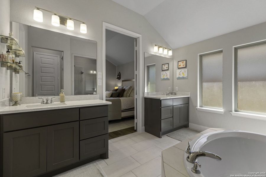 Furnished interior view inside a new home in The Village of Mill Creek 50', Seguin (Image 4).