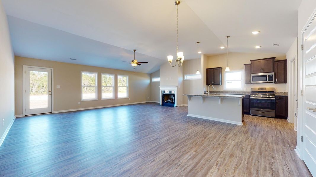 Representative furnished interior of a home built from the Corbin A by JC Jackson Homes,LLC in Heritage Pointe, Newport (Image 16).