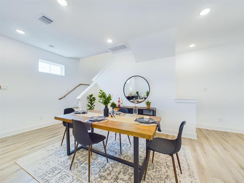 Open concept second floor living area.