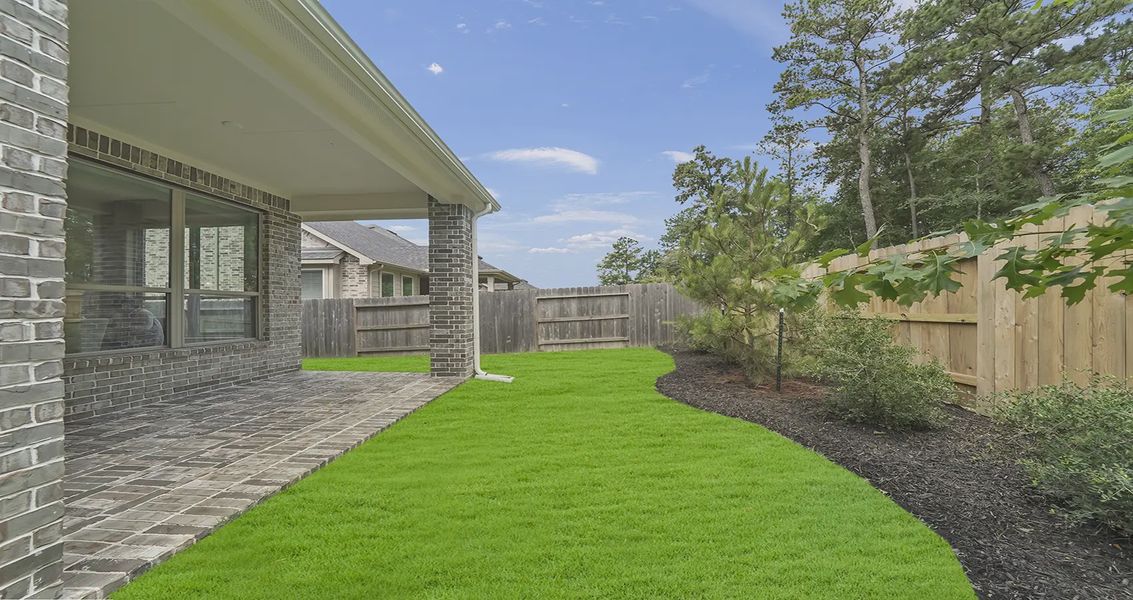 Representative exterior details of a home built from the Durham by Chesmar Homes in Wood Leaf Reserve, Tomball (Image 3).