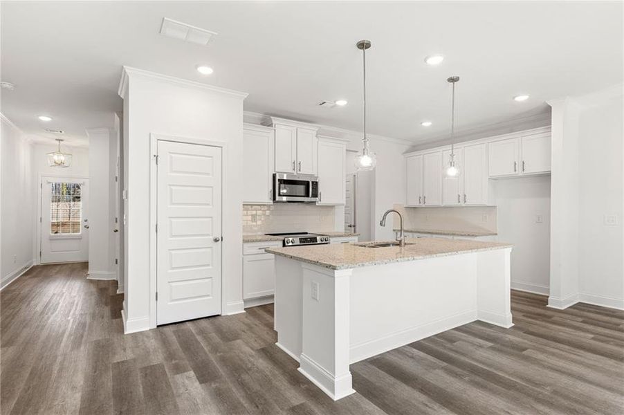 Furnished interior view inside a new home in Mulberry Summit, Flowery Branch (Image 12). Furnished interior view inside a new home in Mulberry Summit, Flowery Branch (Image 12).