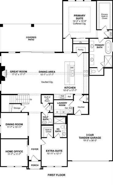 2D floor plan layout of this home in Elevon, Lavon, TX (Image 3).