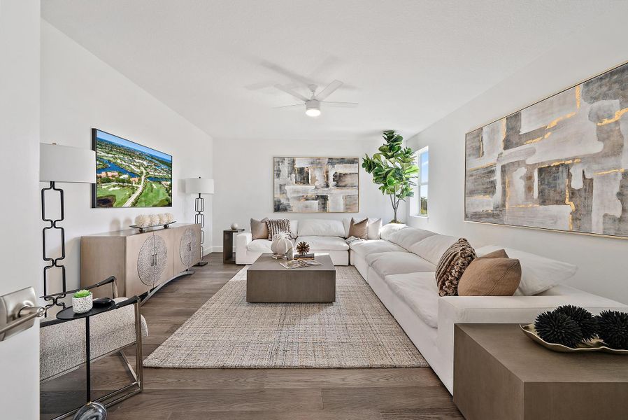 Furnished interior view inside a new home in , Jupiter (Image 40).