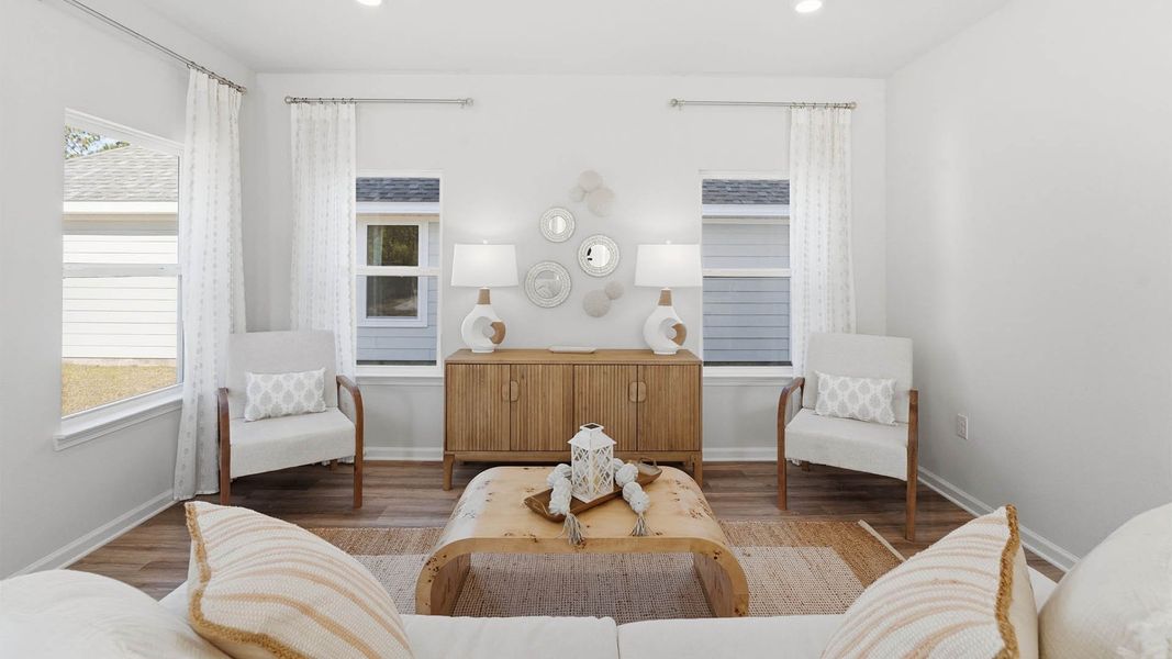 Furnished interior view inside a new home in Chateau Nemours, Port Saint Joe (Image 15). Furnished interior view inside a new home in Chateau Nemours, Port Saint Joe (Image 15).