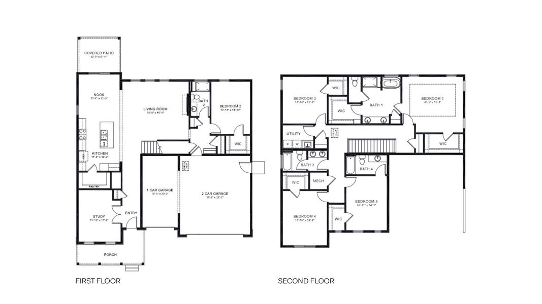 2D floor plan layout for the Crawford by D.R. Horton in Vantage, Berthoud, CO (Image 3).