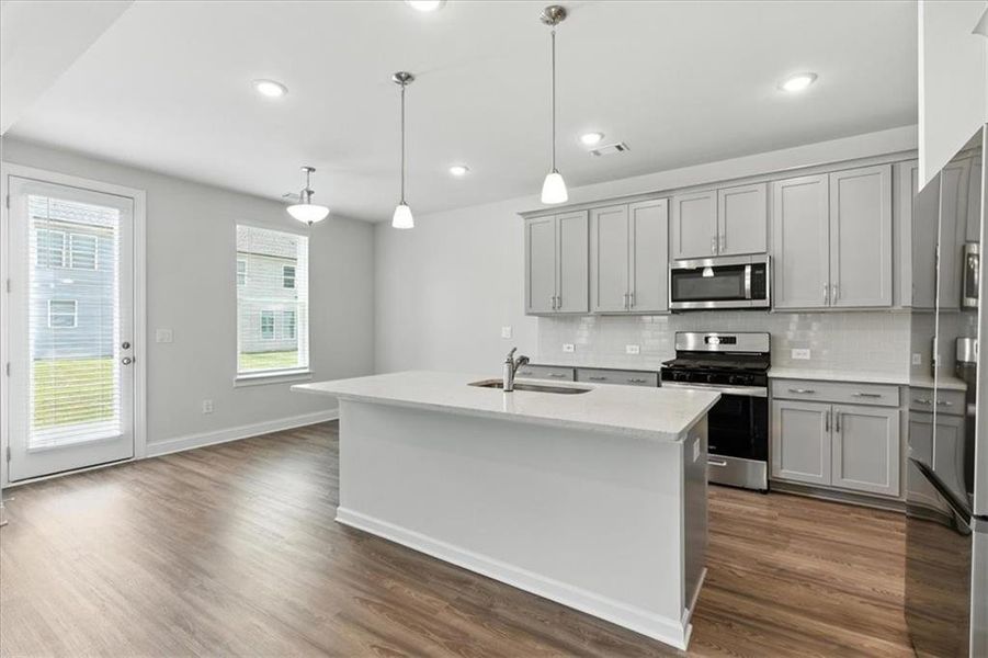 Furnished interior view inside a new home in The Village at Shallowford, Kennesaw (Image 5). Furnished interior view inside a new home in The Village at Shallowford, Kennesaw (Image 5).