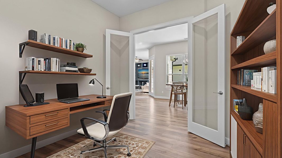 Representative furnished interior of a home built from the Portico by Epcon Communities in Winfrey Estates, Tomball (Image 8). Representative furnished interior of a home built from the Portico by Epcon Communities in Winfrey Estates, Tomball (Image 8).
