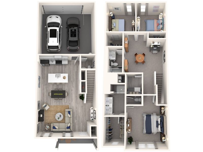 2D floor plan layout for the Truman by Meritage Homes in Crossrail Station, Mooresville, NC (Image 3).