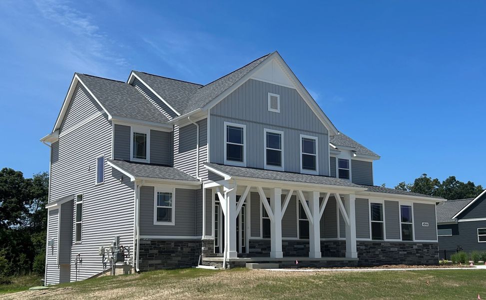 Representative exterior photo of a completed home built from the The Georgetown II by Norfolk Homes in Coronado Estates, Jackson, MI (Image 26).