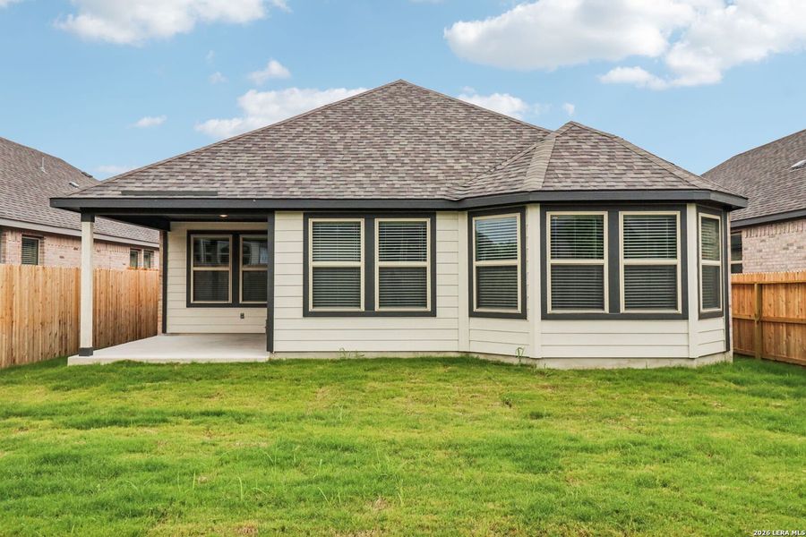 Exterior details and patio area of a home in Kallison Ranch, San Antonio (Image 31).