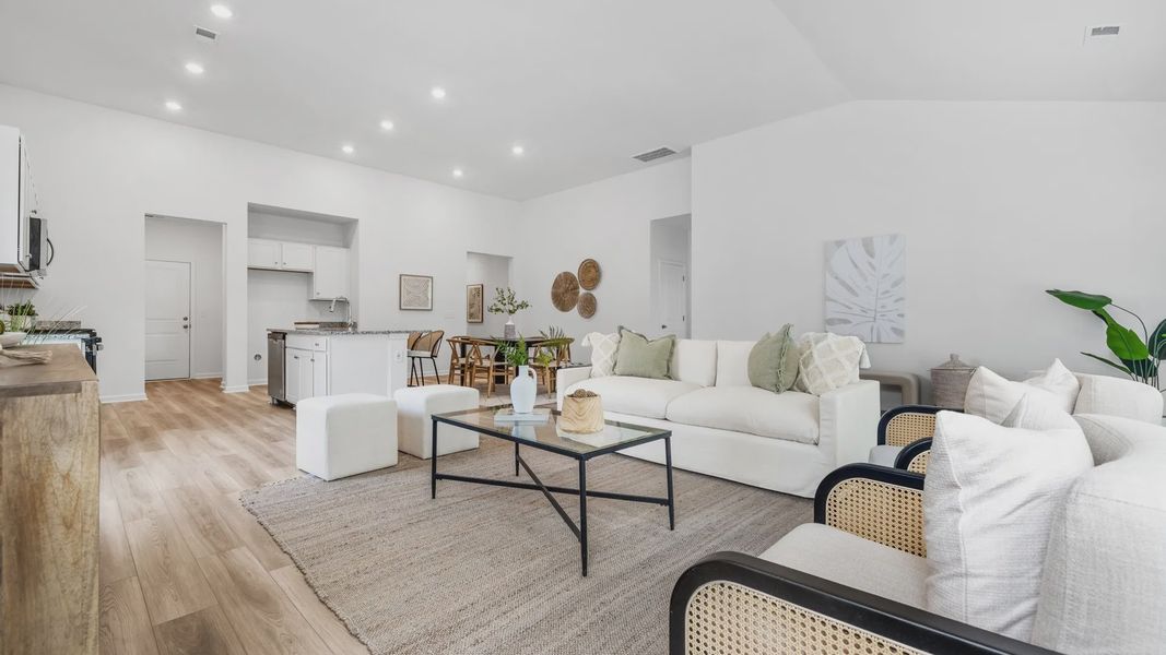 Furnished interior view inside a new home in Bluffs at Sun Colony, Longs (Image 3). Furnished interior view inside a new home in Bluffs at Sun Colony, Longs (Image 3).