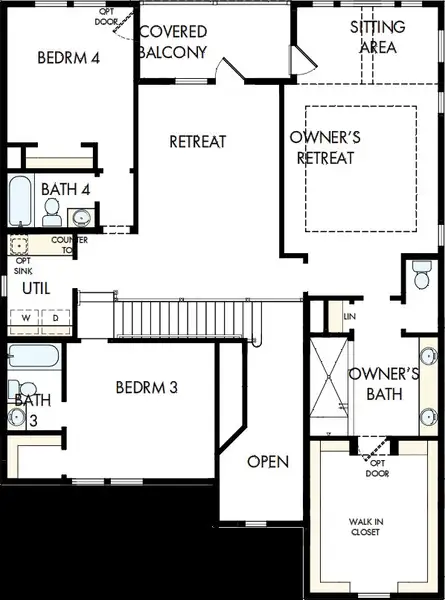 2D floor plan layout of this home in Havencroft, Woodstock, GA (Image 3). 2D floor plan layout of this home in Havencroft, Woodstock, GA (Image 3).