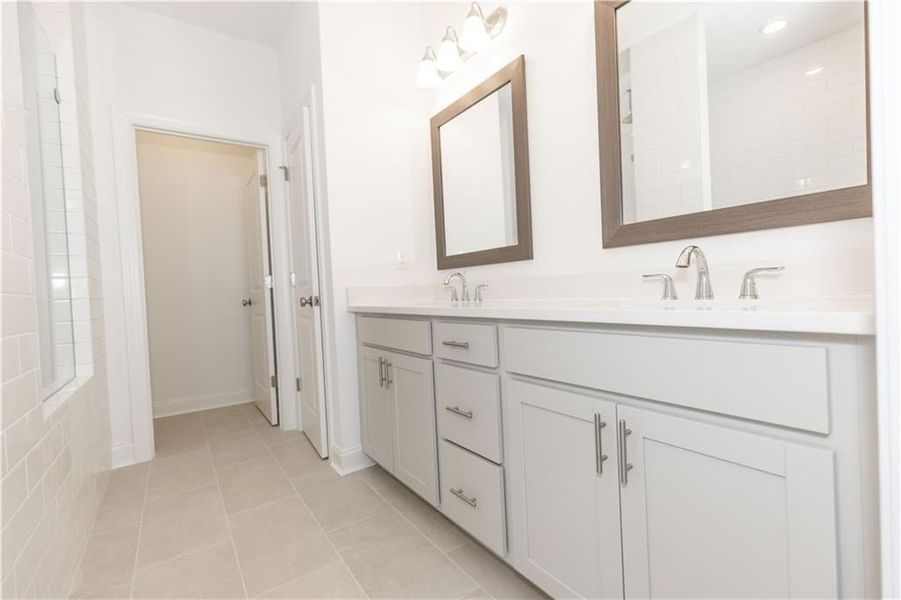 Double vanity*Photo of model home in a different community. Used for illustrative purposes only*