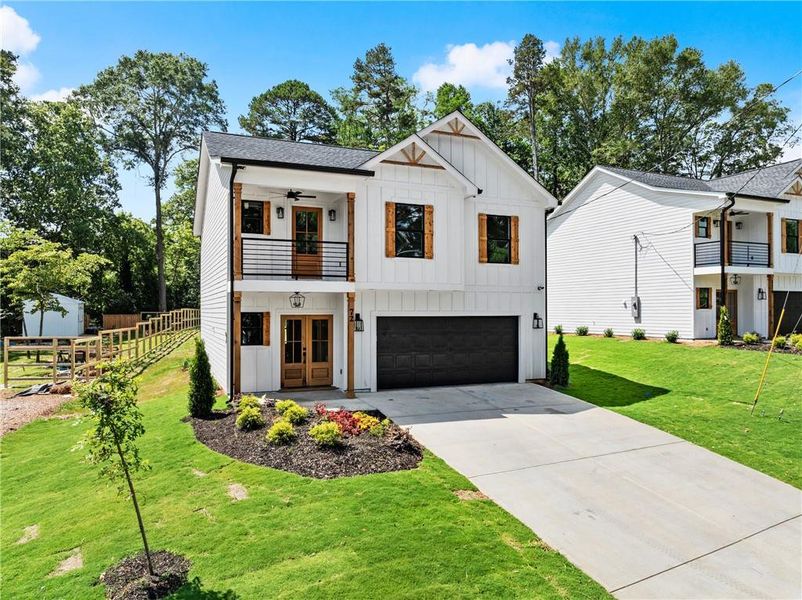 Front exterior of a new home in , Clarkesville, GA, highlighting curb appeal (Image 22).