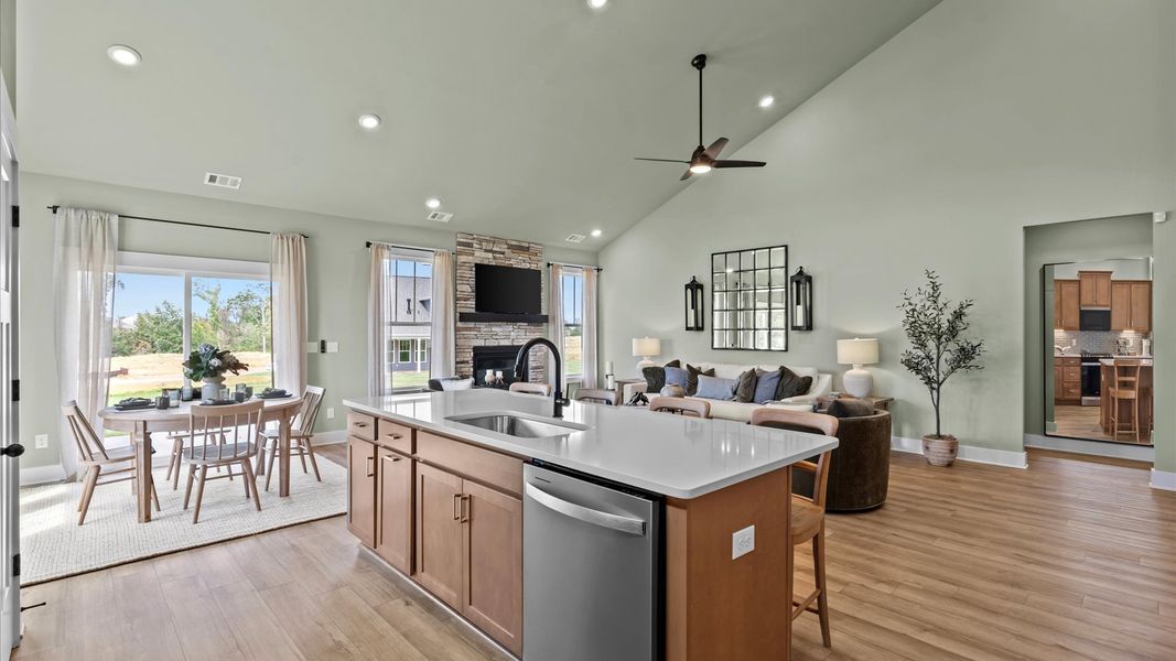 Furnished interior view inside a new home in Pelham Crossing, Greenville (Image 4).