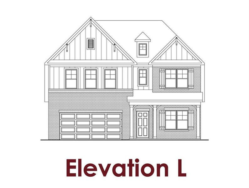 Exterior rendering of this home design in Summerlin, Winder, GA (Image 1). Exterior rendering of this home design in Summerlin, Winder, GA (Image 1).