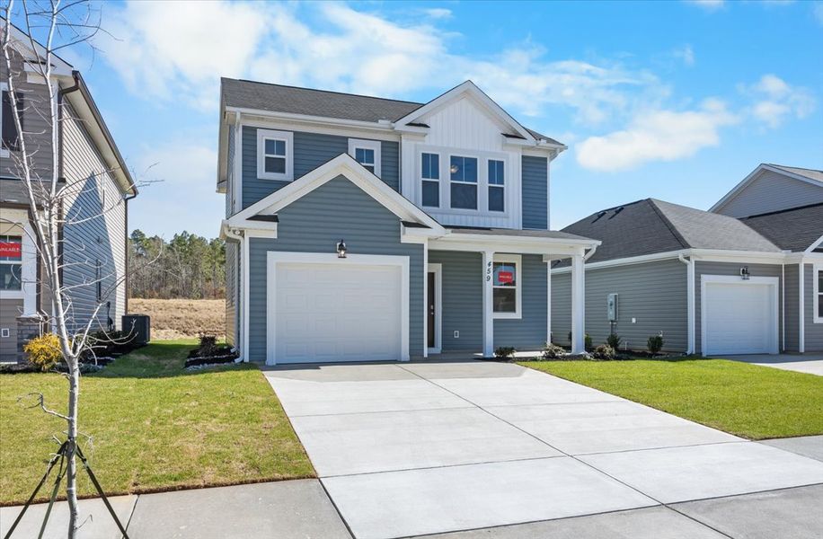 Front exterior of a new home in Windsor, North Augusta, SC, highlighting curb appeal (Image 17).