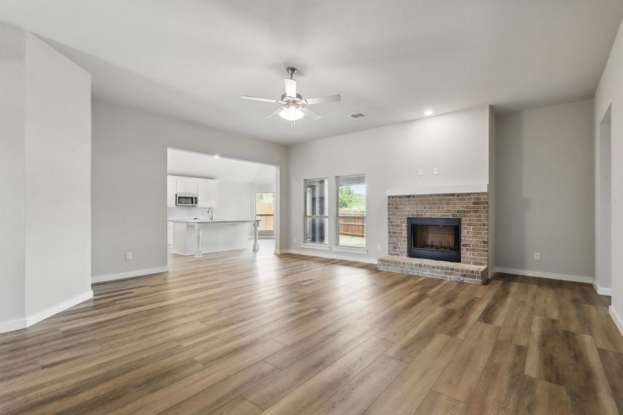Representative unfurnished interior of a home built from the McKinley I by Cheldan Homes in Terra Vista, Springtown (Image 39).