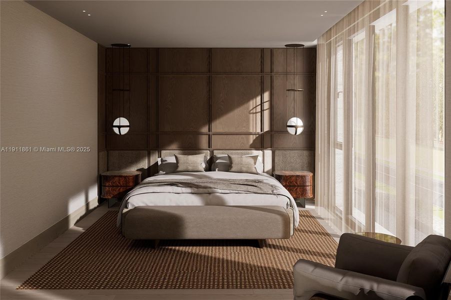 Furnished interior view inside a new home in , Miami Beach (Image 26).