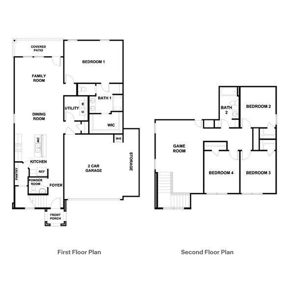 2D floor plan layout for the The Kendall by D.R. Horton in Talavera, Kyle, TX (Image 2). 2D floor plan layout for the The Kendall by D.R. Horton in Talavera, Kyle, TX (Image 2).
