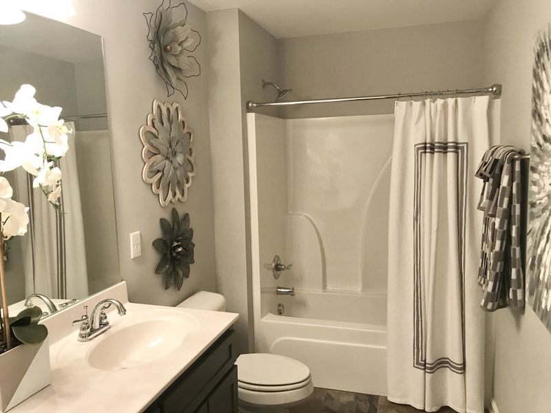 Stock photo of upstairs full bathroom