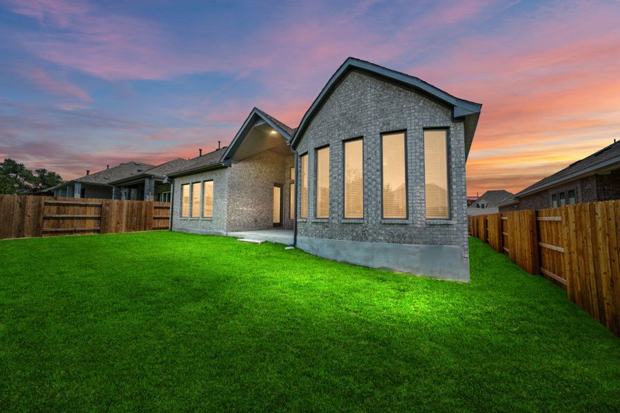 Rear of Home and Private Backyard