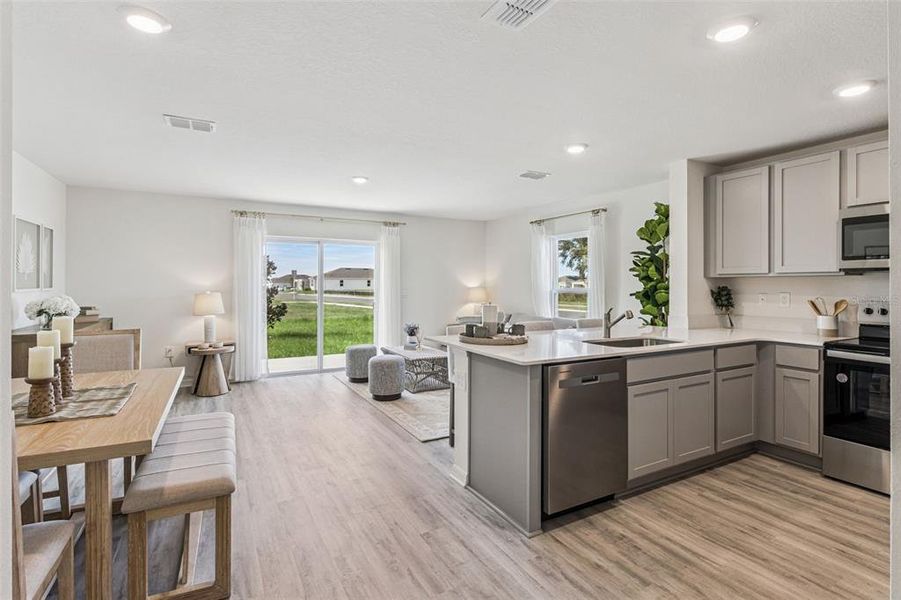Furnished interior view inside a new home in Danbury at Ridgewood Lakes, Davenport (Image 12).