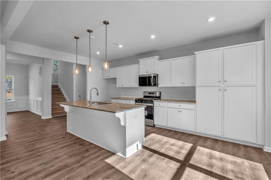 Furnished interior view inside a new home in , Cartersville (Image 6). Furnished interior view inside a new home in , Cartersville (Image 6).