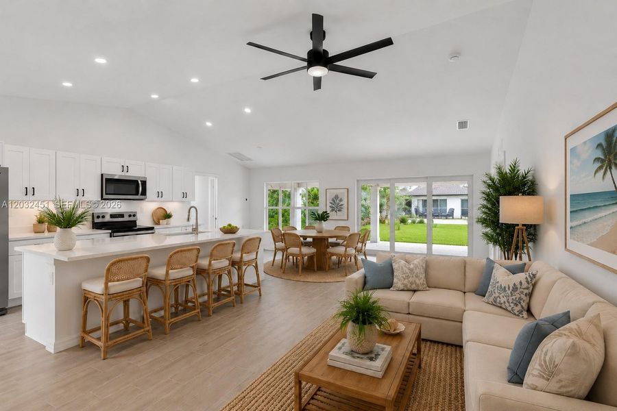Furnished interior view inside a new home in , Cape Coral (Image 15).