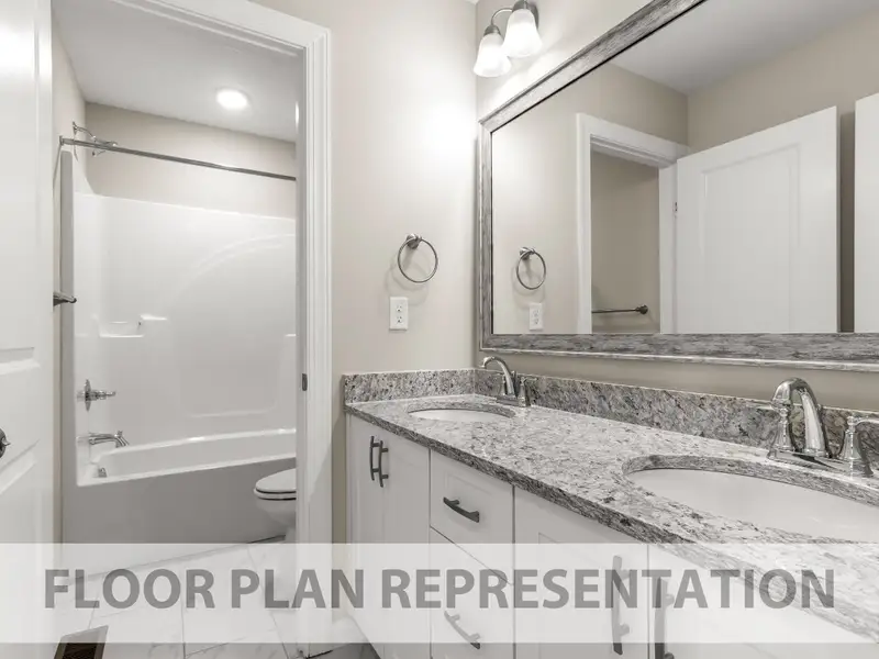 The 1888 - Floorplan Representation | Secondary Bathroom The 1888 - Floorplan Representation | Secondary Bathroom