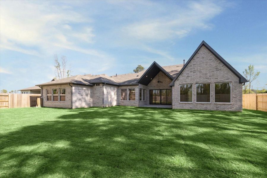 Exterior details and patio area of a home in Artavia, Conroe (Image 3). Exterior details and patio area of a home in Artavia, Conroe (Image 3).