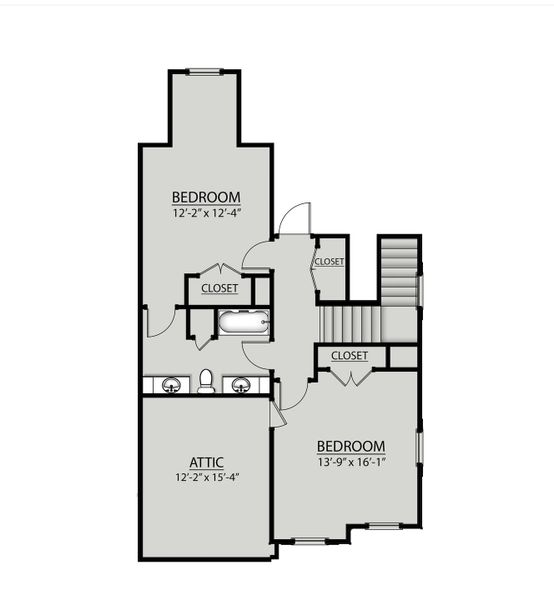 2D floor plan layout of this home in Saddlebrook, Murfreesboro, TN (Image 3). 2D floor plan layout of this home in Saddlebrook, Murfreesboro, TN (Image 3).