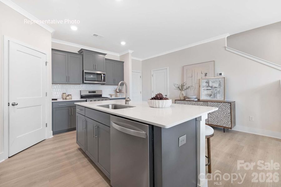 Furnished interior view inside a new home in Sanctuary at Southgate, Indian Trail (Image 7).