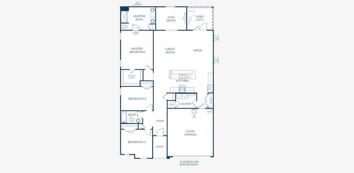 2D floor plan layout of this home in Oakstone Farms, Leesburg, FL (Image 5).