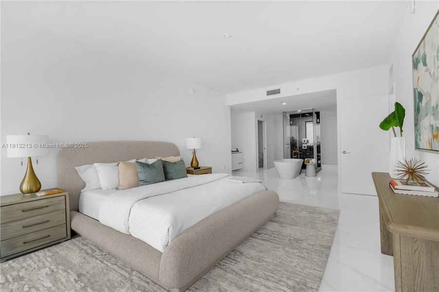 Furnished interior view inside a new home in , Miami (Image 16).