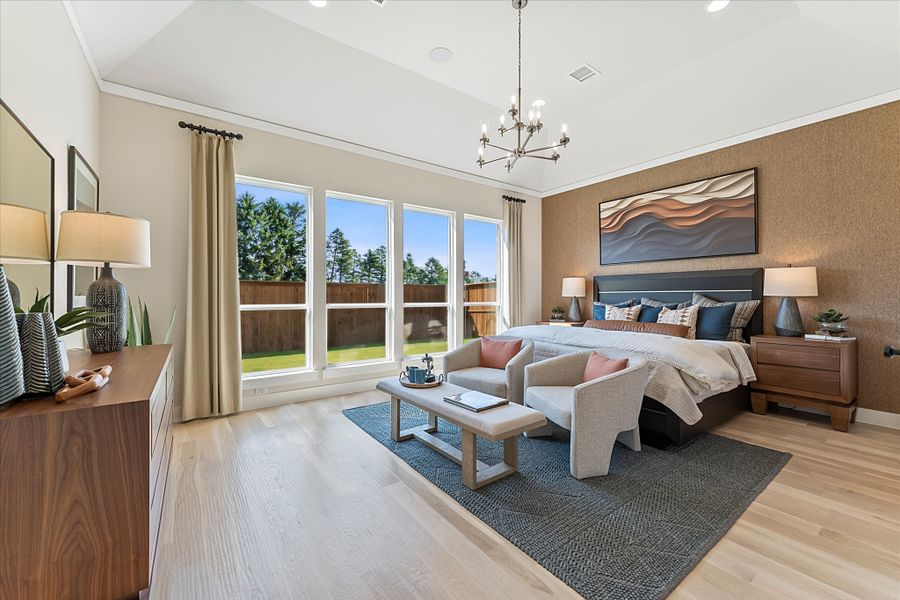 Furnished interior view inside a new home in Estates at Rockhill, Frisco (Image 12).