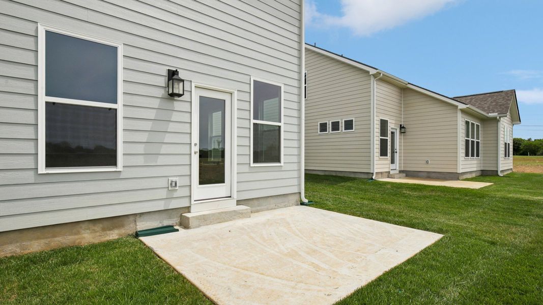 Concrete back patio