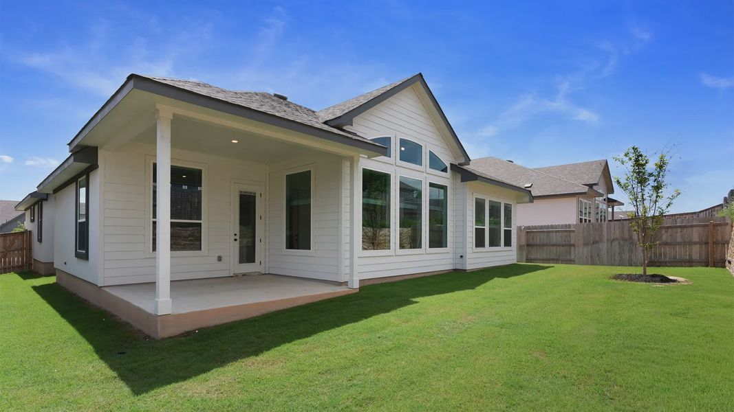 Representative exterior details of a home built from the Michelle by Chesmar Homes in Newhaven, Manor (Image 15). Representative exterior details of a home built from the Michelle by Chesmar Homes in Newhaven, Manor (Image 15).