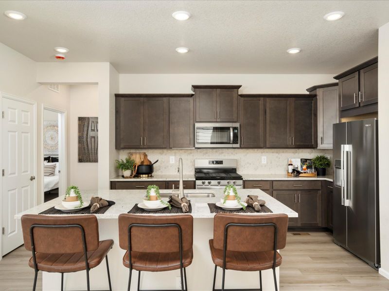 Jackson floorplan interior image taken at a Meritage Homes community in Windsor, CO.