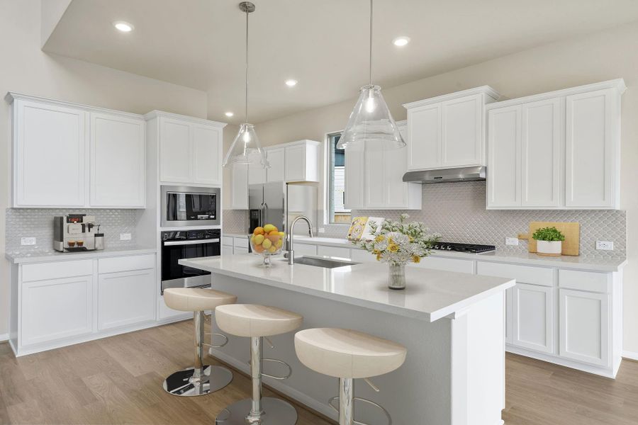Furnished interior view inside a new home in Bridgeland, Cypress (Image 12).