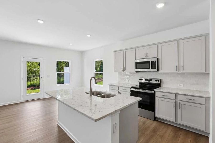 Kitchen featuring Milan Collection Finishes