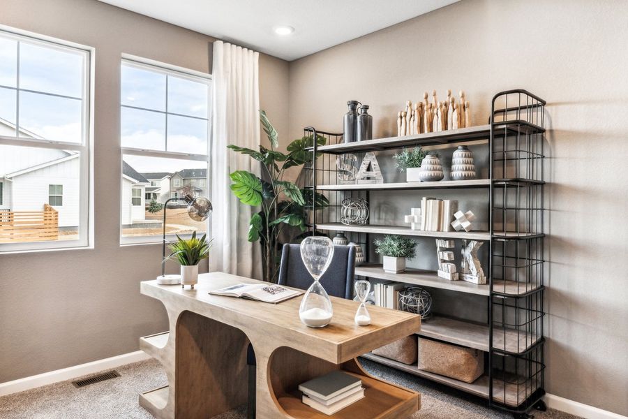 Representative furnished interior of a home built from the Sand Dune - With Opt. Unfinished or Finished Basement by Taylor Morrison in The Aurora Highlands Landmark Collection, Aurora (Image 6). Representative furnished interior of a home built from the Sand Dune - With Opt. Unfinished or Finished Basement by Taylor Morrison in The Aurora Highlands Landmark Collection, Aurora (Image 6).