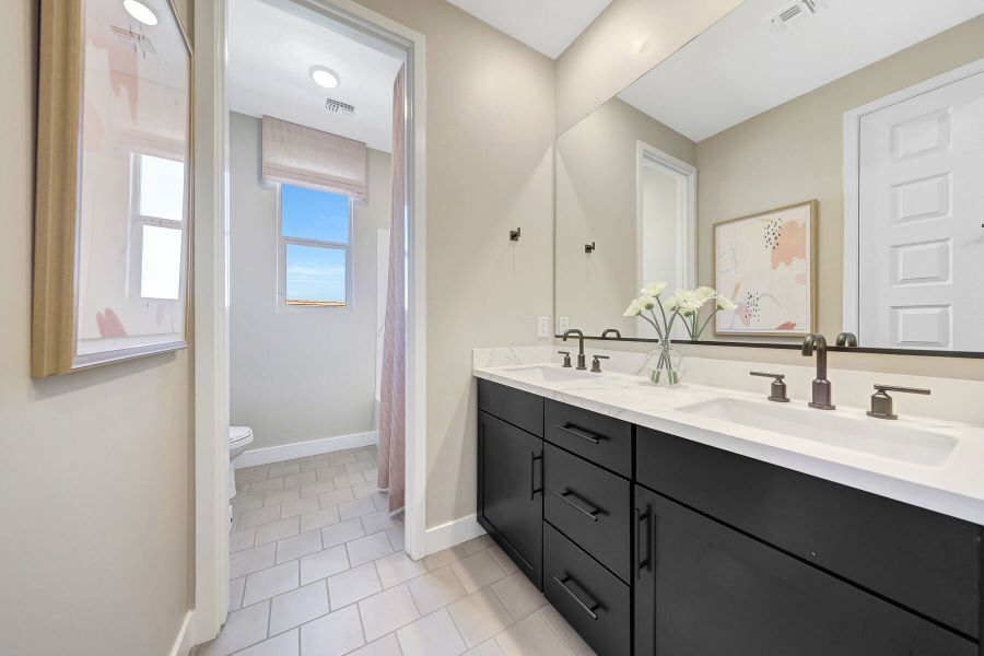 Representative furnished interior of a home built from the Mahogany by Mattamy Homes in Miravida, Surprise (Image 44).