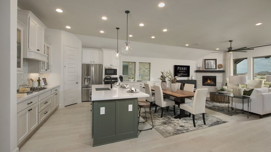 Furnished interior view inside a new home in Meadows of Mill Creek, Seguin (Image 63).