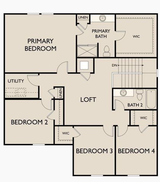 2D floor plan layout of this home in Kendall Grove, McDonough, GA (Image 3).
