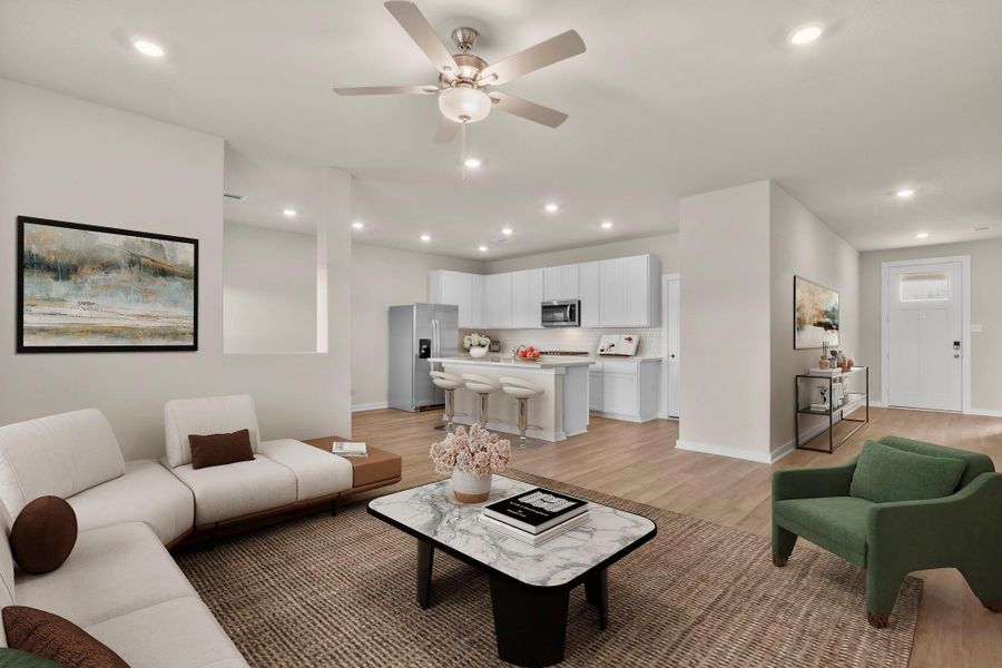 Furnished interior view inside a new home in Laurel Landing 40', Alvin (Image 8).